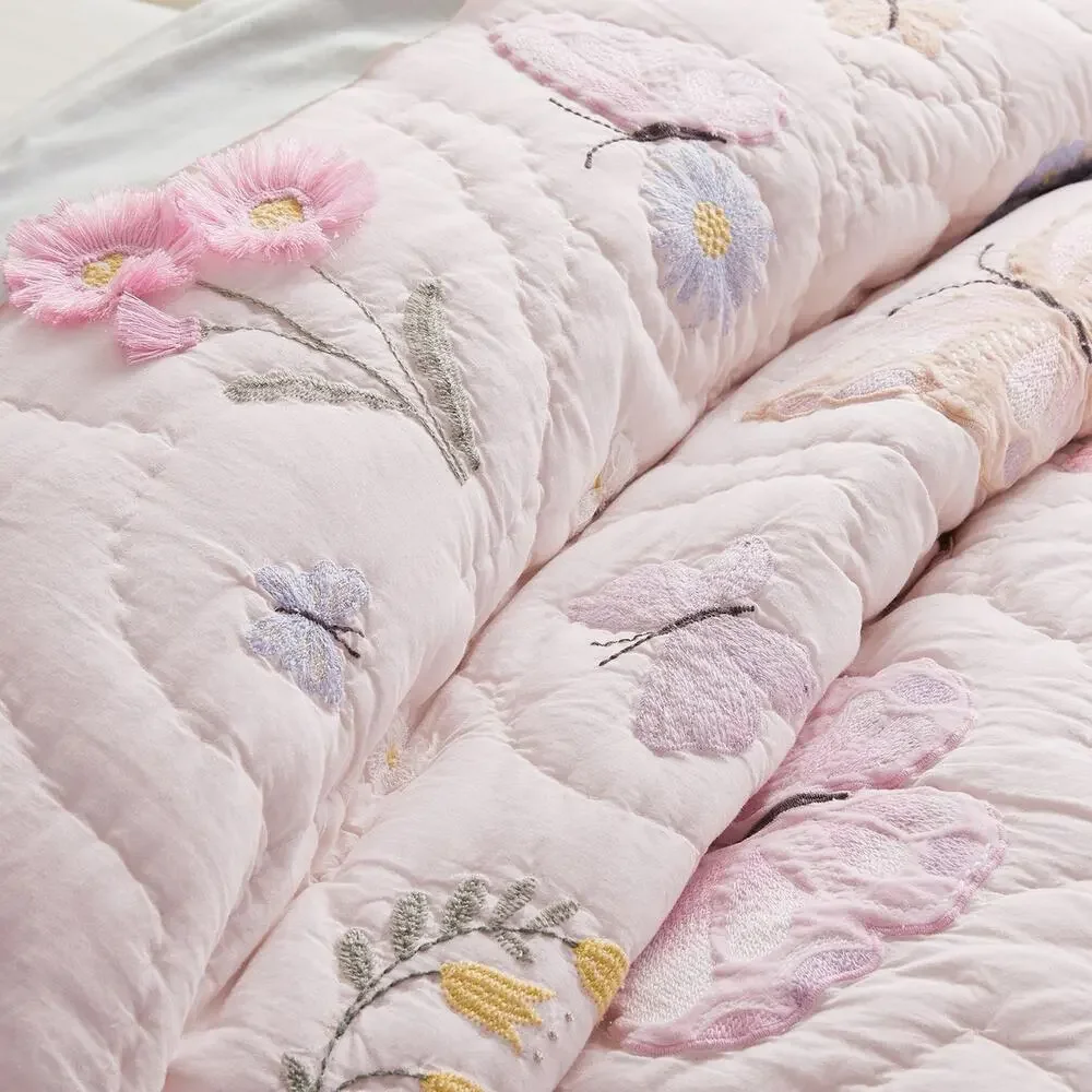 NEW Pottery Barn Wildflower Butterfly Full/Queen Comforter Quilt Bedding SET